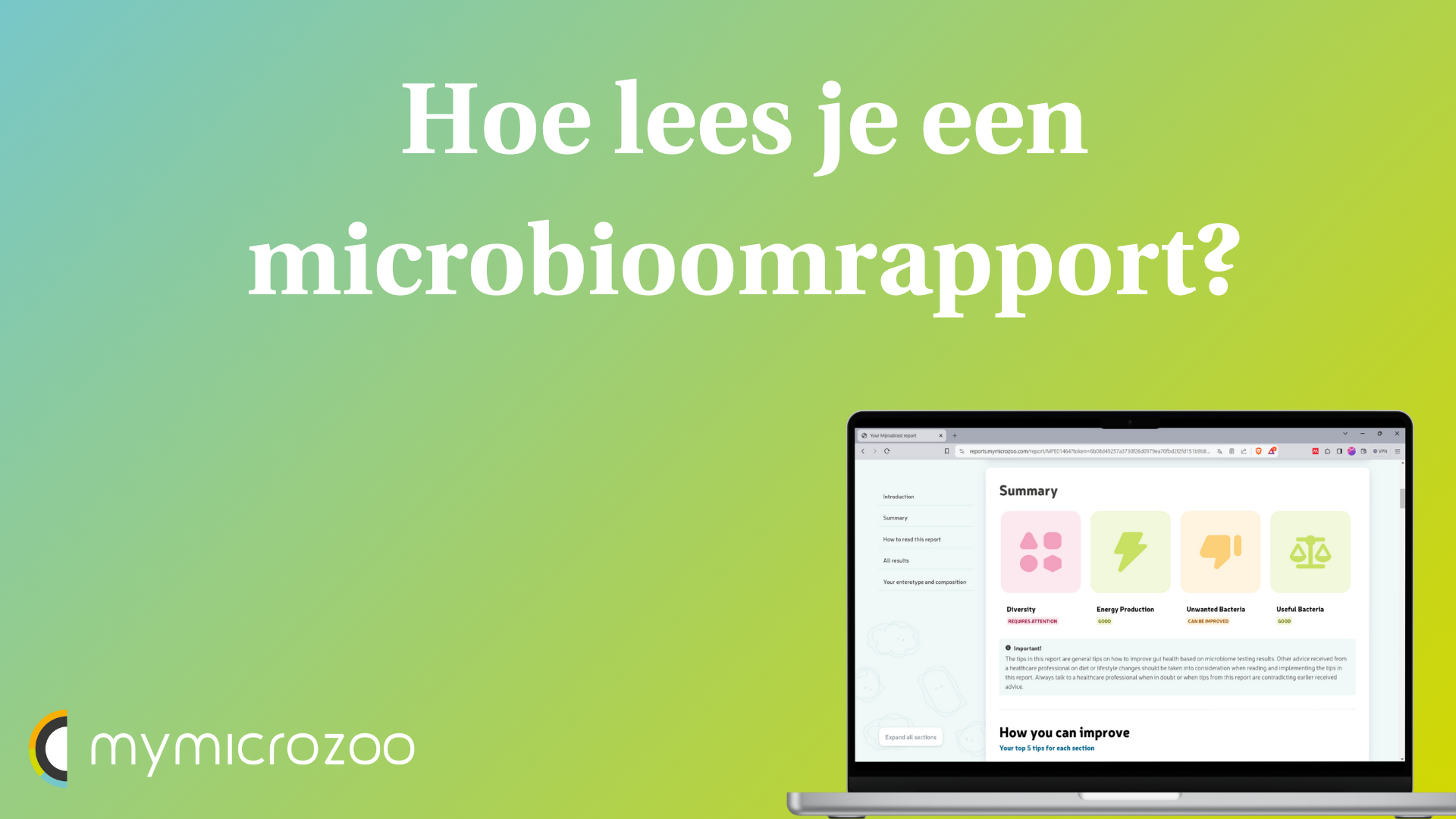 Hoe lees je een microbioomrapport{